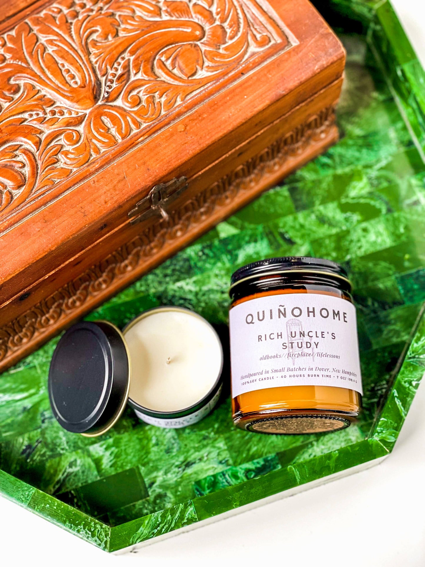 Rich Uncle's Study 7oz Soy Candle Jar