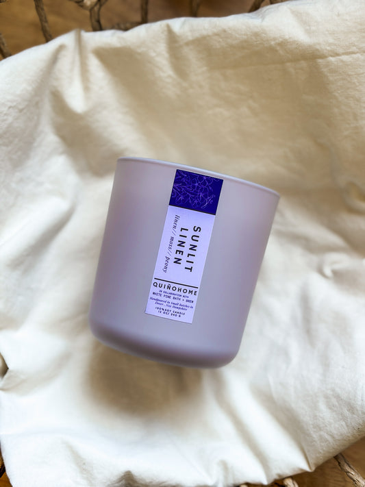 Sunlit Linen 12 oz Soy Candle Jar