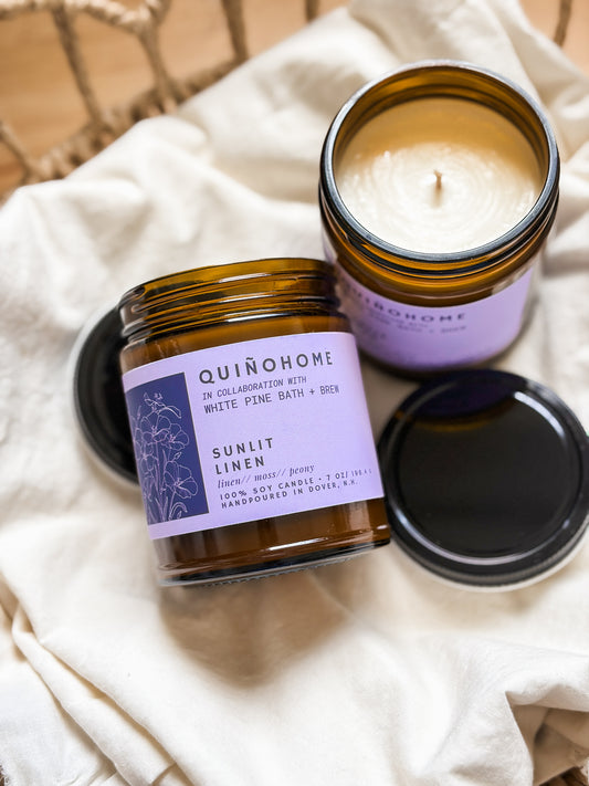Sunlit Linen 7oz Soy Candle Jar