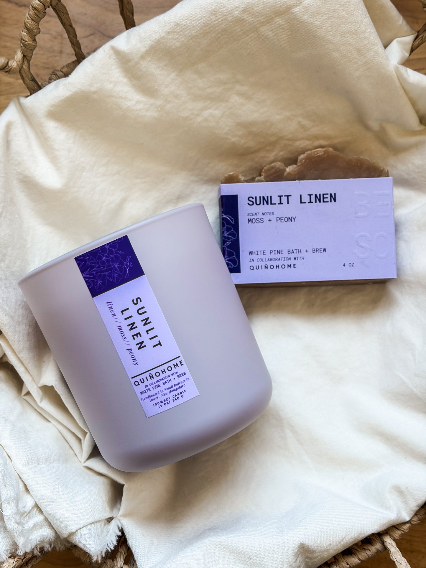 Sunlit Linen Candle & Beer Soap Bundle