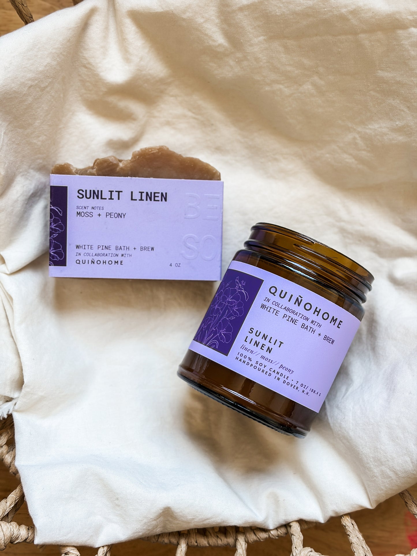 Sunlit Linen Candle & Beer Soap Bundle