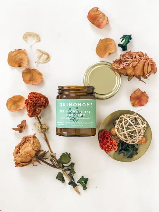 The Flowers They Gave you 7oz Soy Candle Jar